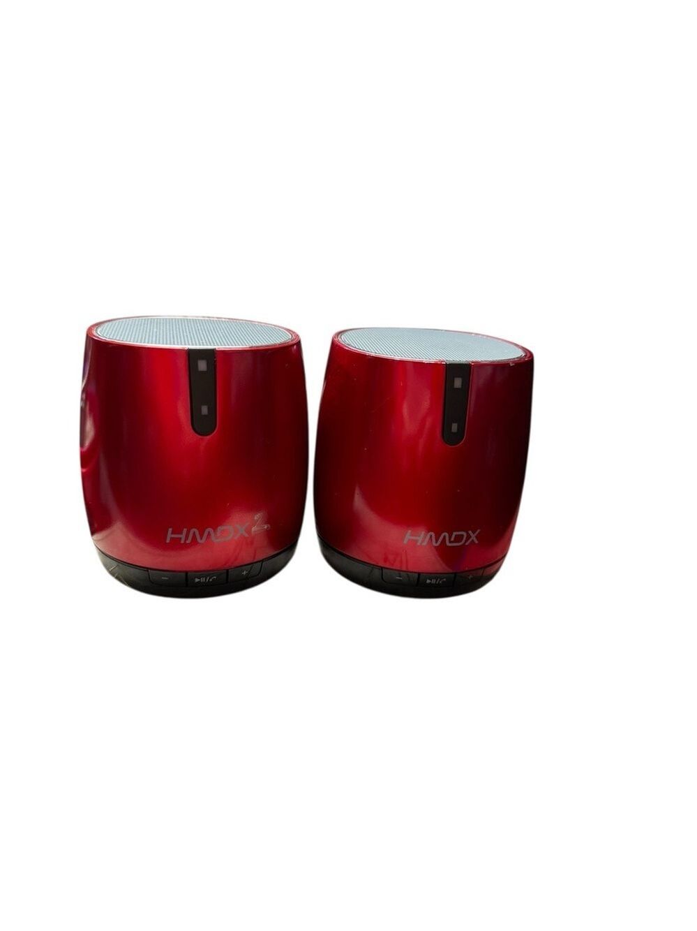 HMDX Red Wireless Bluetooth Speakers Pair